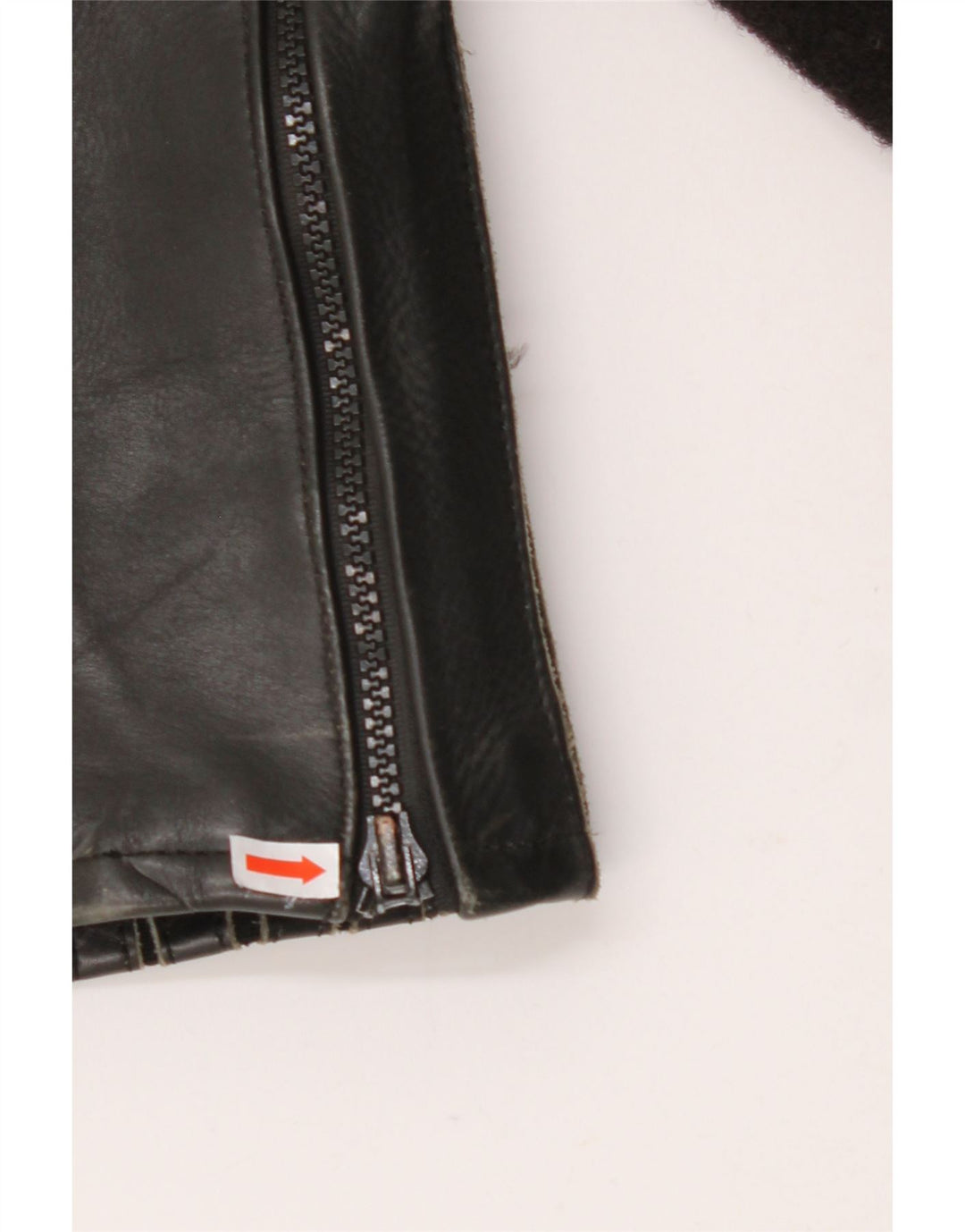 VINTAGE Womens Trousers EU 38 Medium W28 L27 Black Colourblock Leather