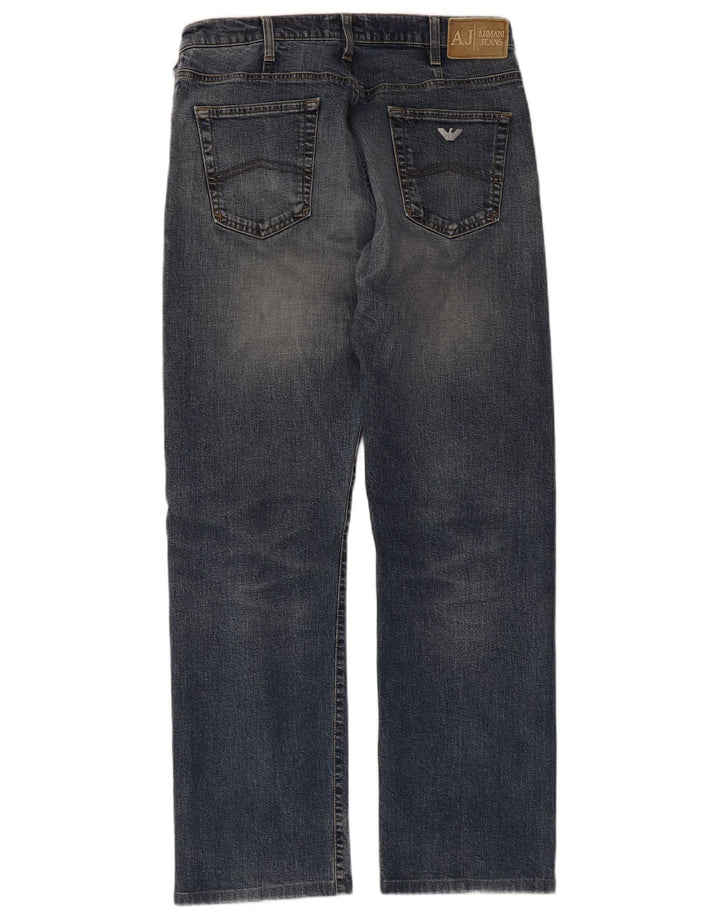 Armani Mens Straight Jeans W34 L30 Blue