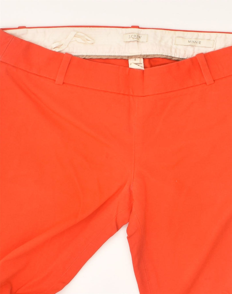 J. CREW Womens Straight Chino Trousers US 4 Small W32 L24 Orange Cotton | Vintage J. Crew | Thrift | Second-Hand J. Crew | Used Clothing | Messina Hembry 