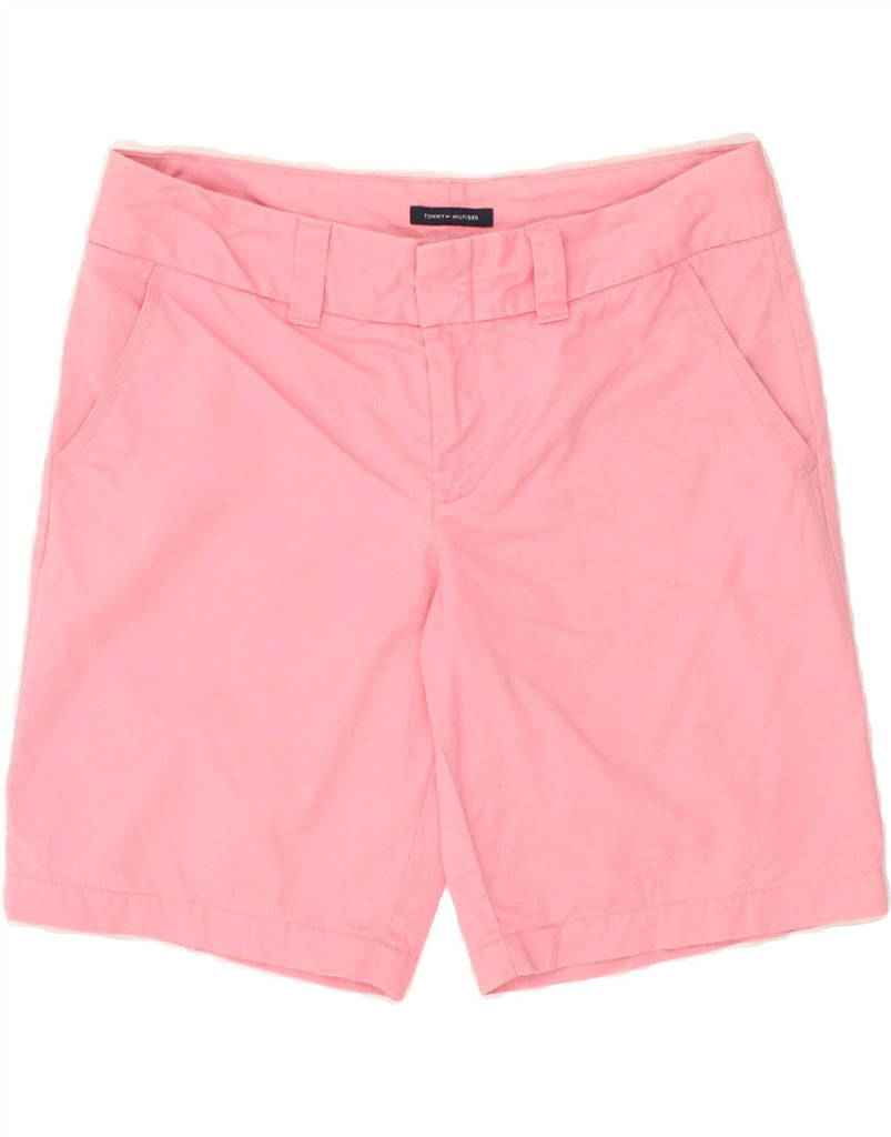 TOMMY HILFIGER Womens Chino Shorts US 8 Medium W32 Pink Cotton | Vintage Tommy Hilfiger | Thrift | Second-Hand Tommy Hilfiger | Used Clothing | Messina Hembry 