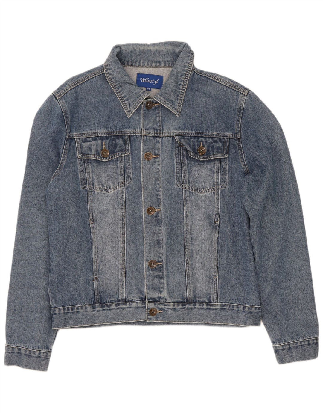 Vintage Mens Denim Jacket IT 50 Large Blue