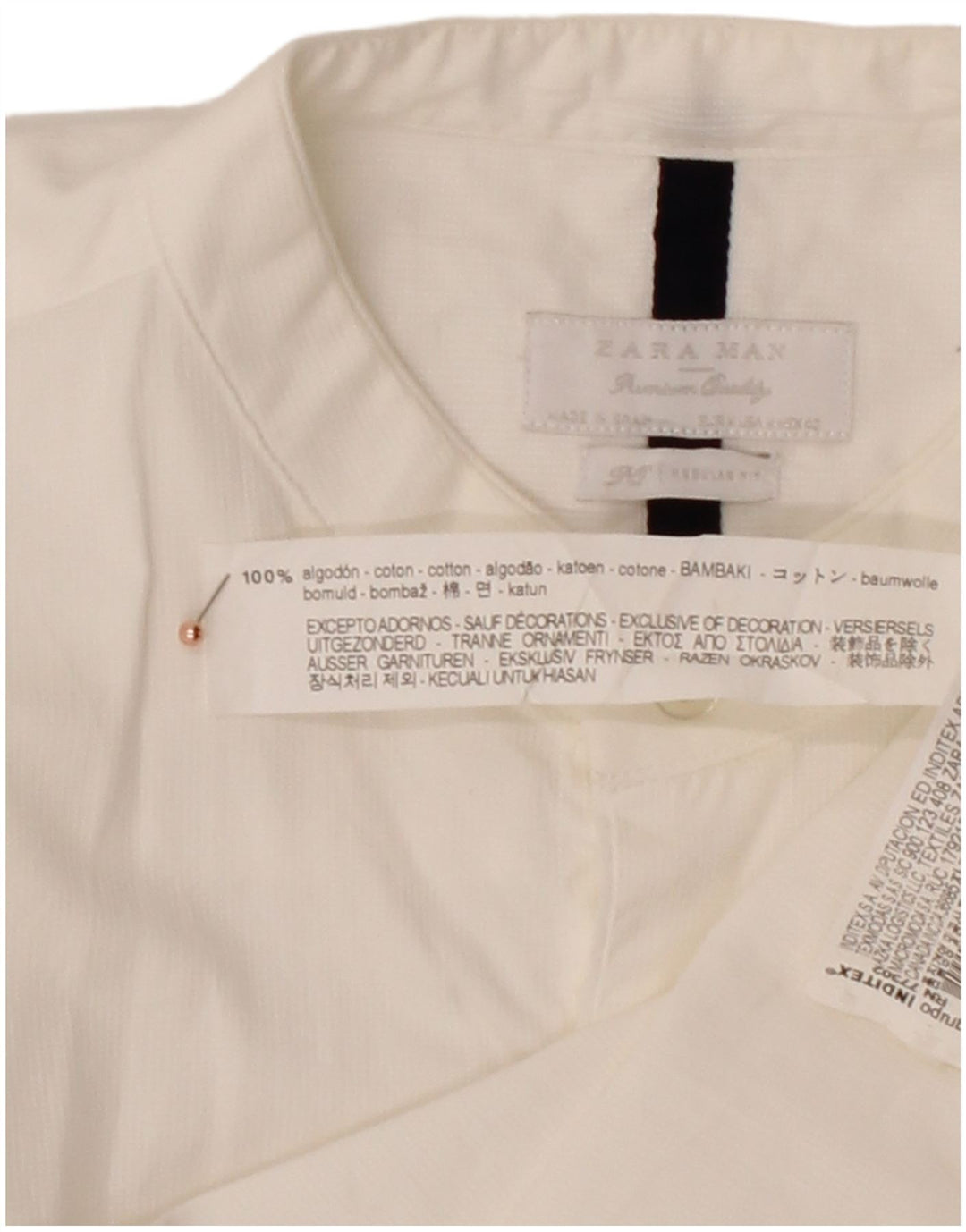 ZARA Mens Shirt Medium White Cotton