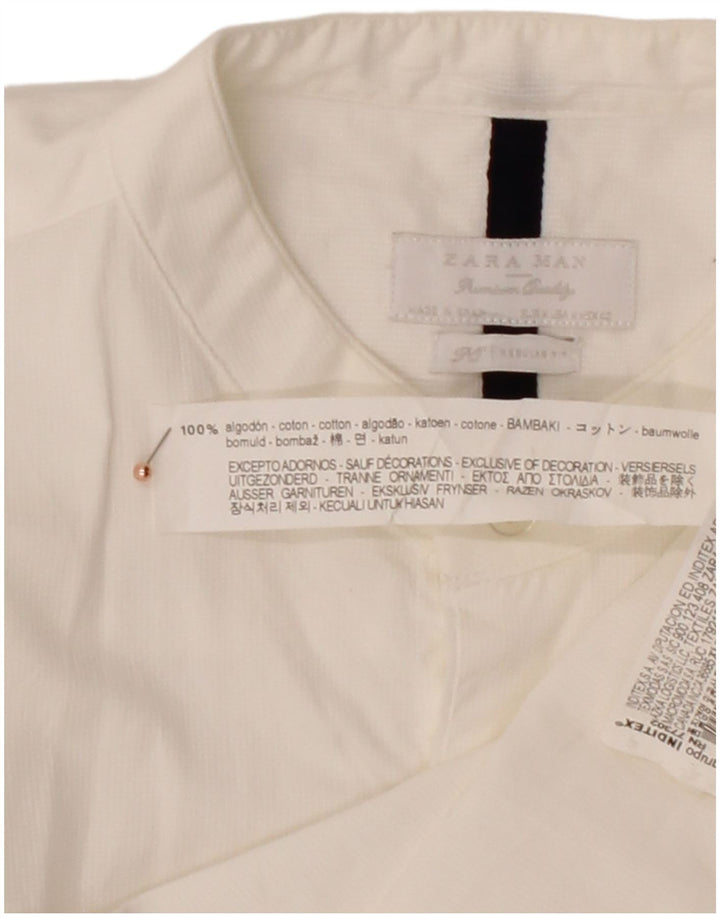 ZARA Mens Shirt Medium White Cotton