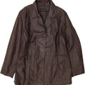 ELEMENTS Womens Leather Coat UK 20 2XL Brown Leather Vintage Elements and Second-Hand Elements from Messina Hembry 