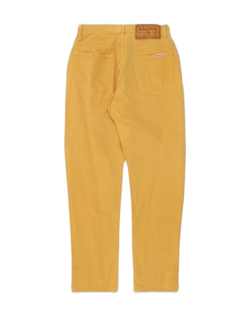 MARLBORO Womens Regular Fit Casual Trousers W29 L27 Yellow Cotton | Vintage Marlboro | Thrift | Second-Hand Marlboro | Used Clothing | Messina Hembry 