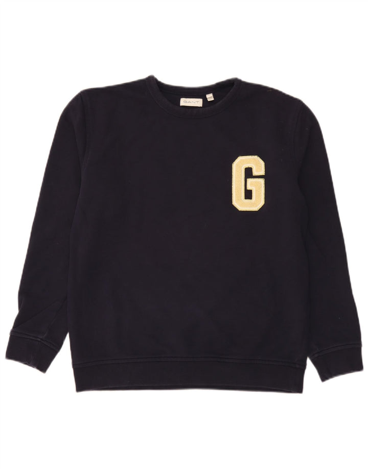 Gant Boys Graphic Sweatshirt Jumper 14-15 Years Navy Blue Cotton