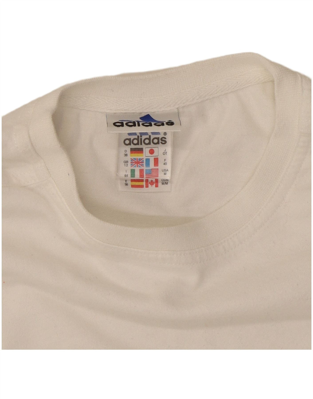 Adidas Womens T-Shirt Top UK 12 Medium  White