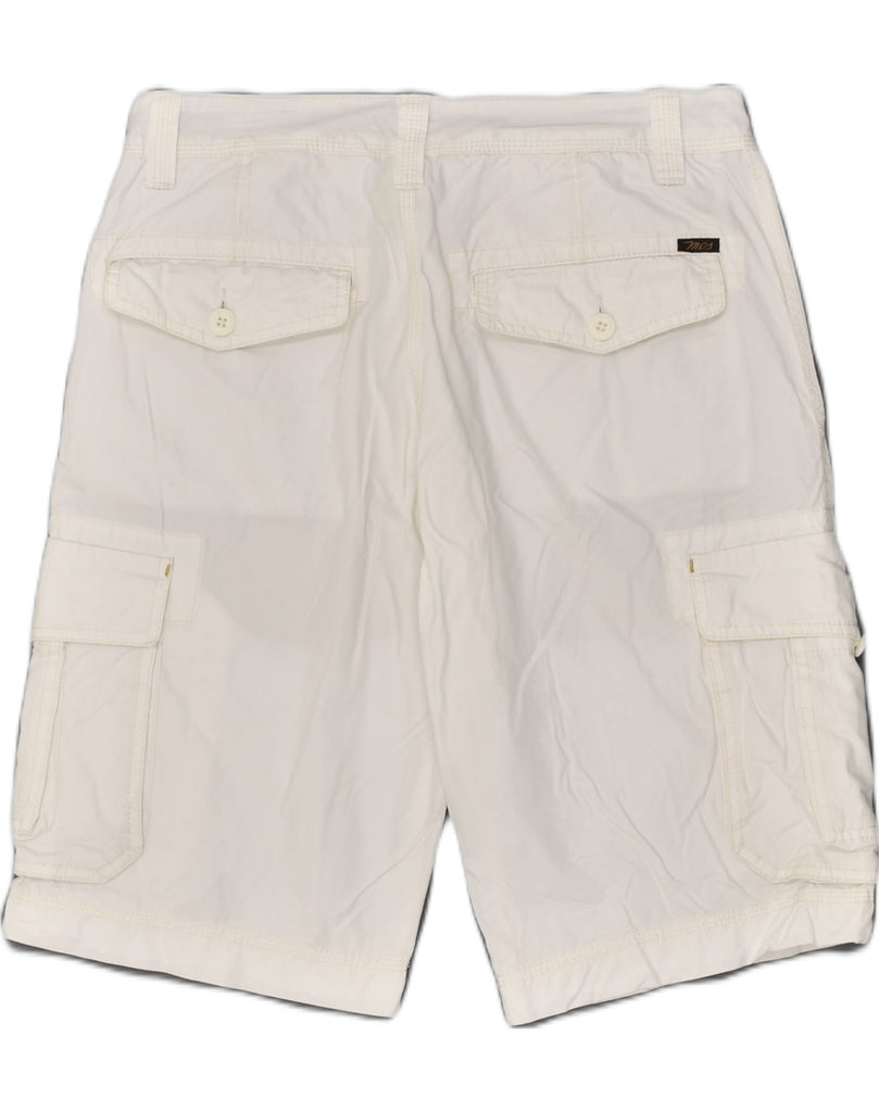 MARLBORO CLASSICS Mens Cargo Shorts W31 Medium White Cotton | Vintage Marlboro Classics | Thrift | Second-Hand Marlboro Classics | Used Clothing | Messina Hembry 