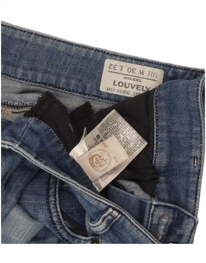 Diesel Womens Louvely Slim Jeans W30 L32 Blue Cotton
