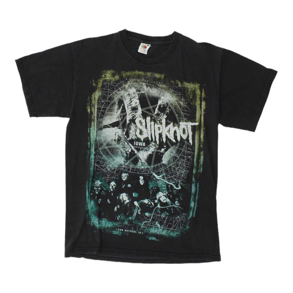 Slipknot Iowa Mens Black Tshirt | Vintage Y2K Heavy Death Metal Band Goth Rock | Vintage Messina Hembry | Thrift | Second-Hand Messina Hembry | Used Clothing | Messina Hembry 