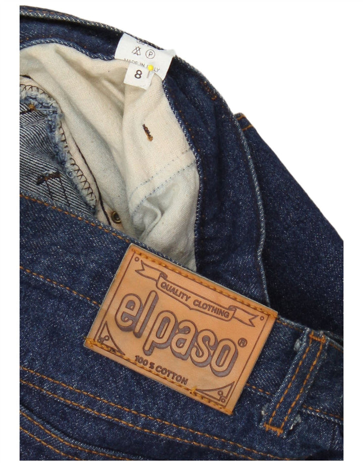 El Paso Womens Denim Skirt US 8 Medium W28 Navy Blue Cotton