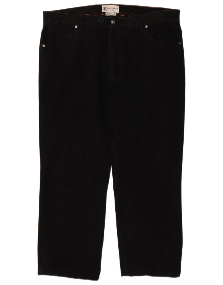 Marks & Spencer Mens Blue Harbour Crop Casual Trousers W40 L26 Black