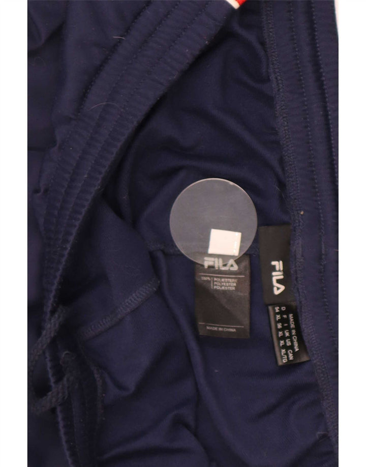 Fila Mens Tracksuit Trousers XL Navy Blue Colourblock Polyester