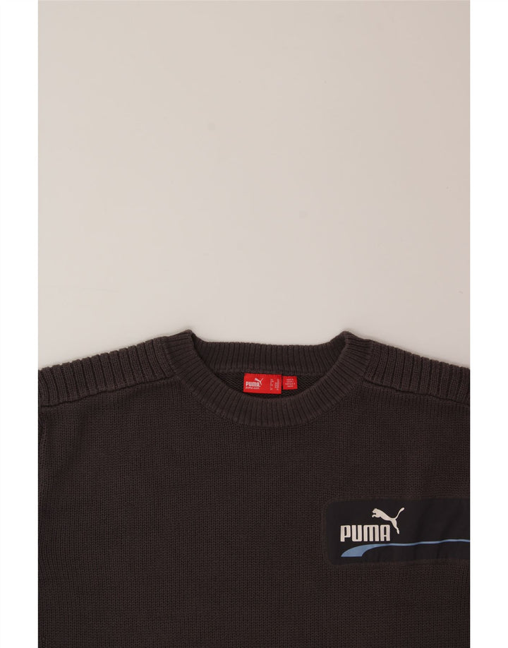 PUMA Mens Crew Neck Jumper Sweater XL Grey Acrylic Vintage Puma and Second-Hand Puma from Messina Hembry 