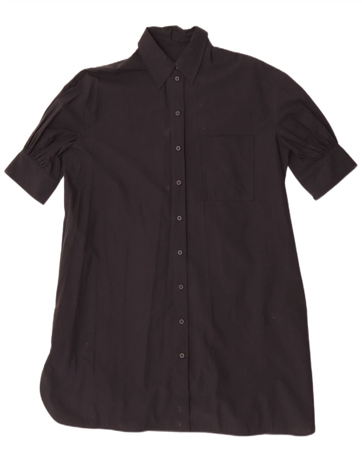 Cos Womens Oversized Shift Dress EU 32 2XS Black Cotton