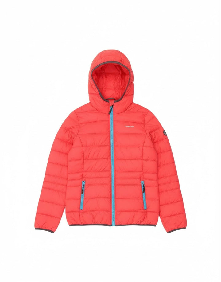 Brugi Womens Hooded Padded Jacket UK 14 Medium  Red Polyamide