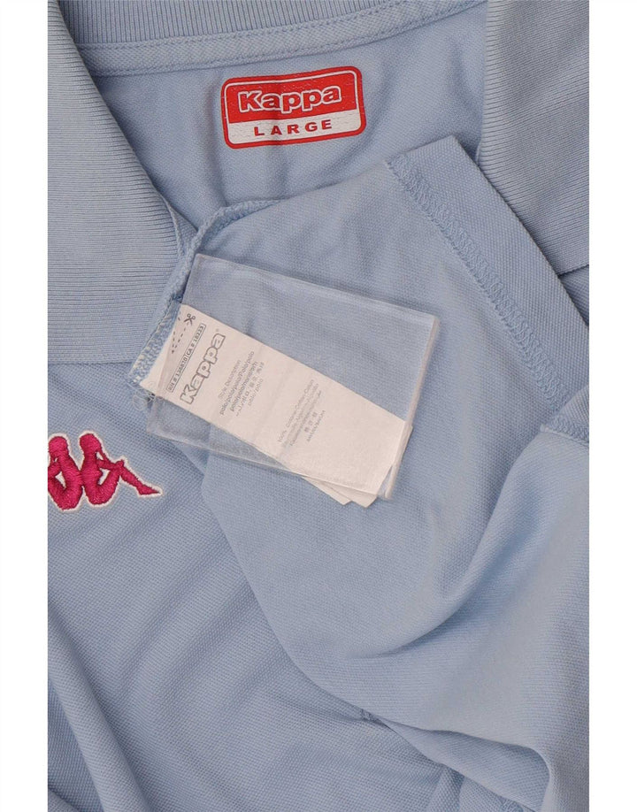Kappa Mens Polo Shirt Large Blue Cotton