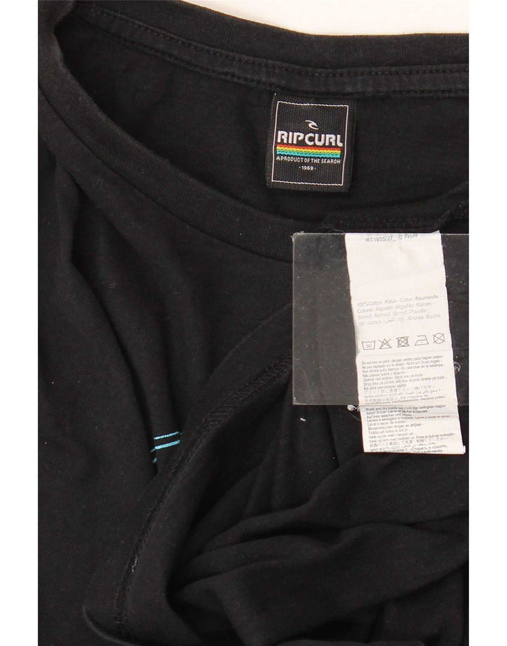 Rip Curl Mens Graphic T-Shirt Top Medium Black Cotton