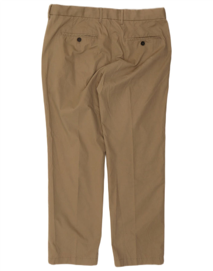 Marks & Spencer Mens Regular Fit Chino Trousers W36 L29 Beige Cotton