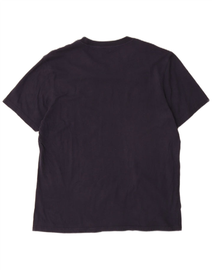 Quiksilver Mens T-Shirt Top Large Navy Blue Cotton