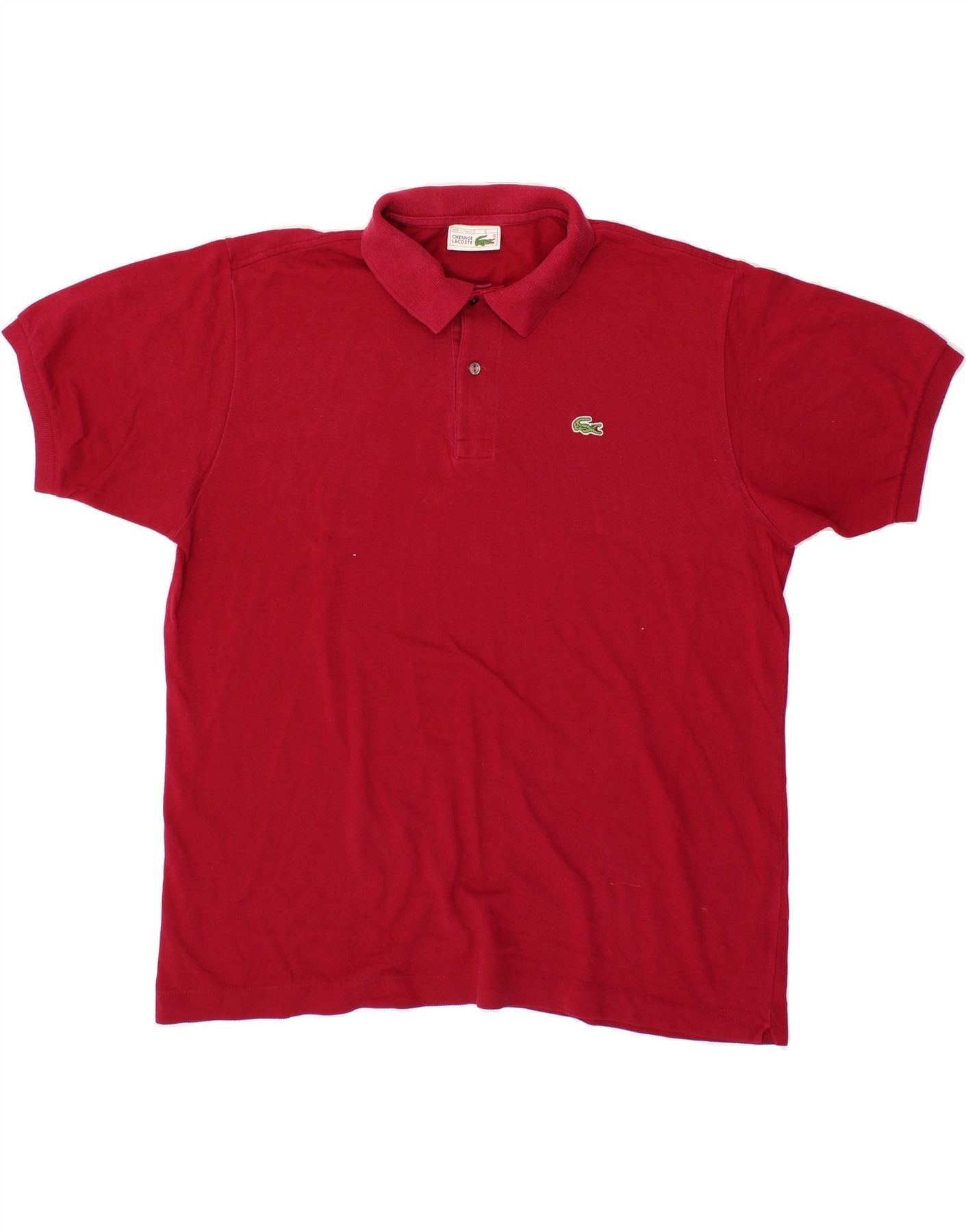 Polo da uomo LACOSTE taglia 6 XL cotone bordeaux Abbigliamento vintage e di seconda mano online Messina Hembry