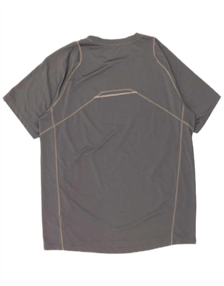 New Balance Mens Graphic T-Shirt Top Medium Grey Polyester