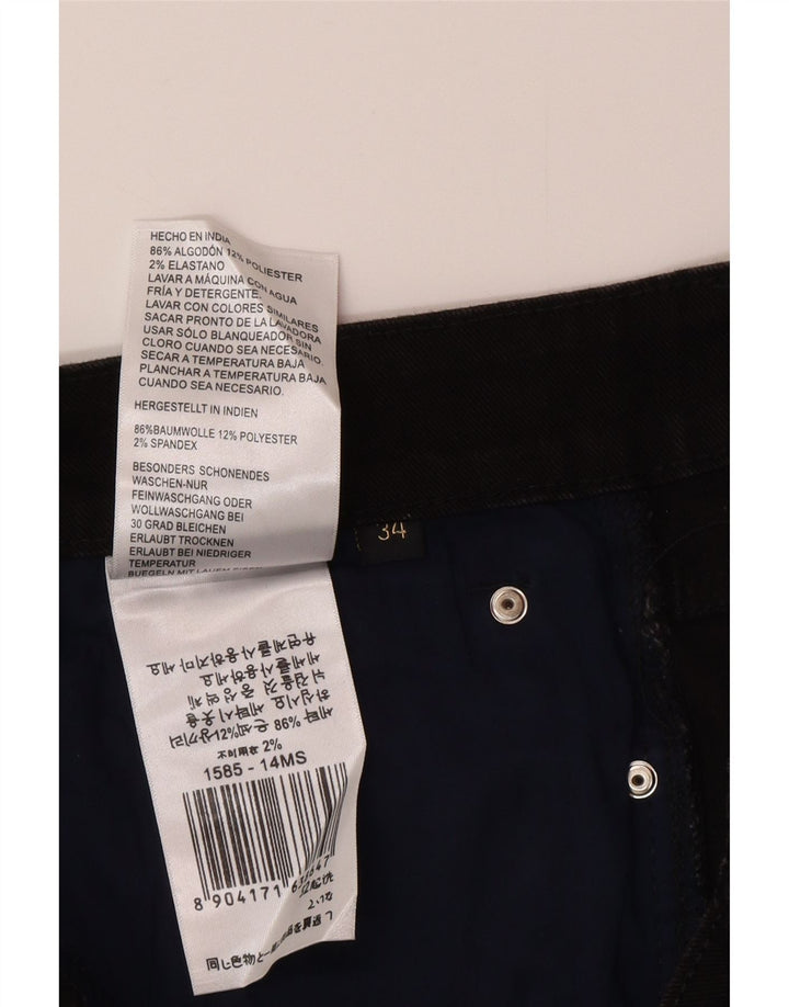 Nautica Mens Bootcut Jeans W34 L30 Black Cotton