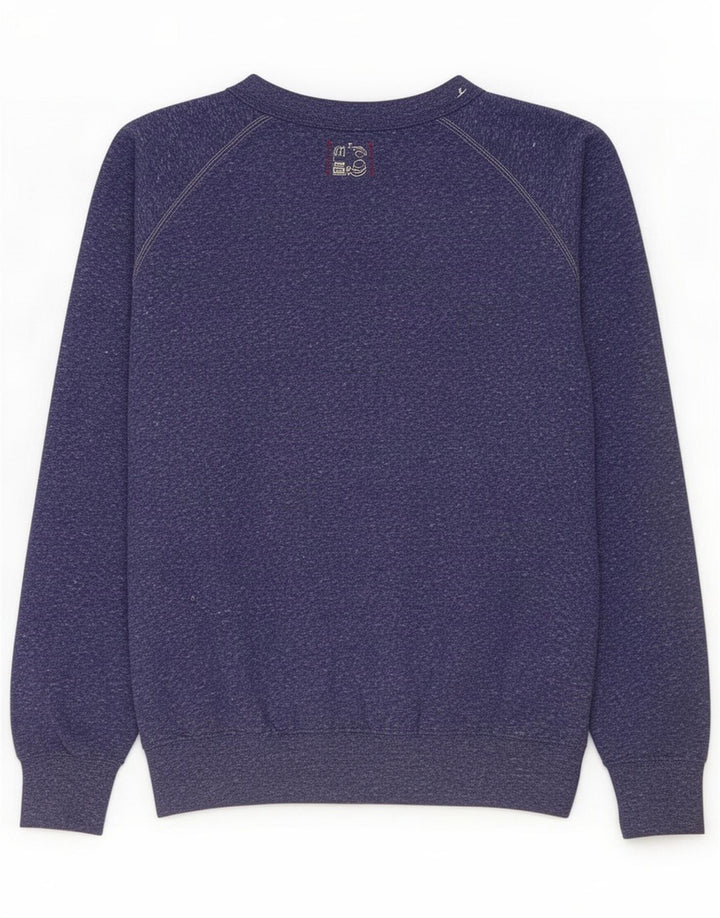 Replay Mens Graphic Sweatshirt Jumper Medium Blue Polyester