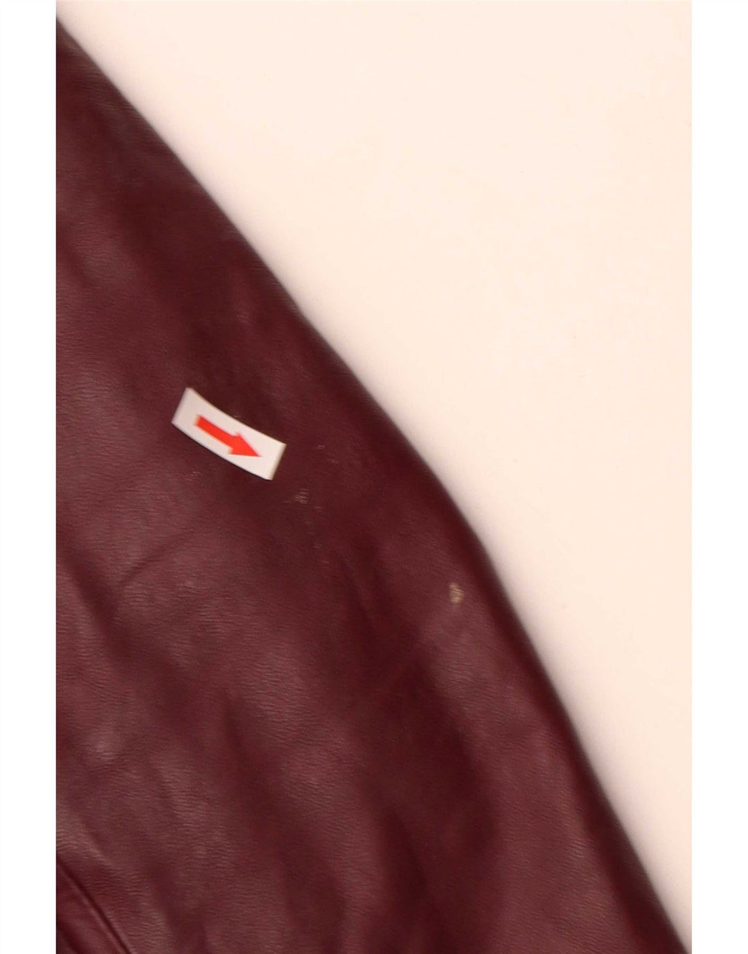 Vintage Womens 4 Button Leather Blazer Jacket UK 10 Small Burgundy