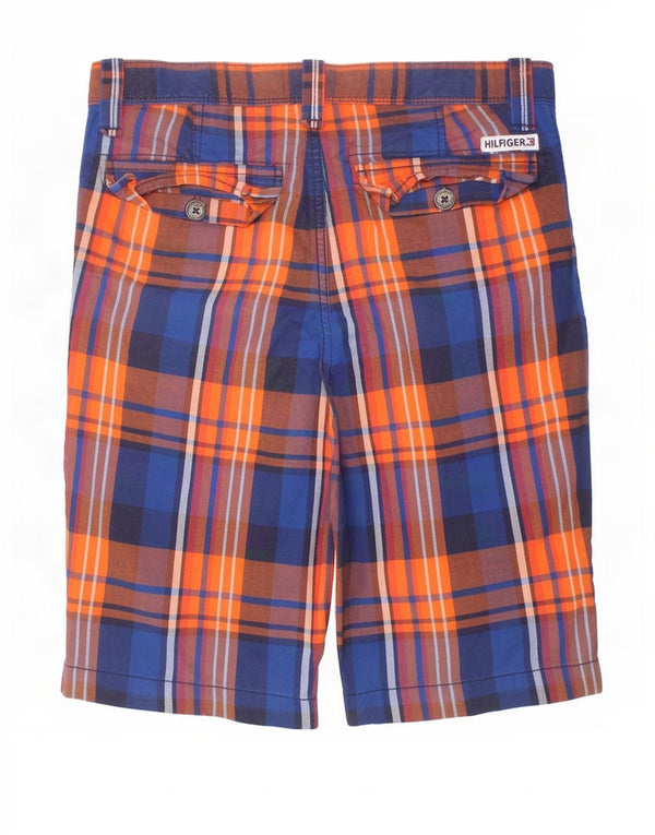 Tommy Hilfiger Boys Chino Shorts 15-16 Years W30 Multicoloured Check Cotton