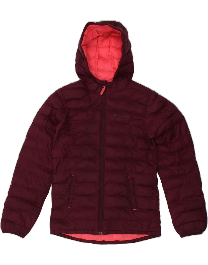 MOUNTAIN WAREHOUSE Girls Hooded Padded Jacket 11-12 Years Burgundy Nylon | Vintage Mountain Warehouse | Thrift | Second-Hand Mountain Warehouse | Used Clothing | Messina Hembry 