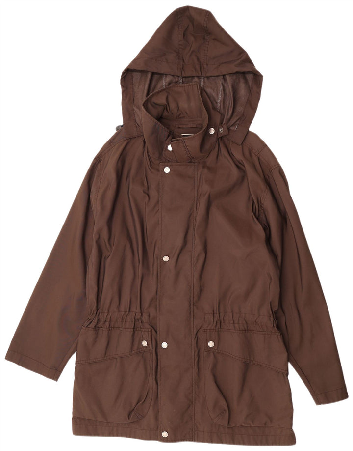 Belfe & Belfe Mens Hooded Parka Jacket IT 58 4XL Brown Polyamide