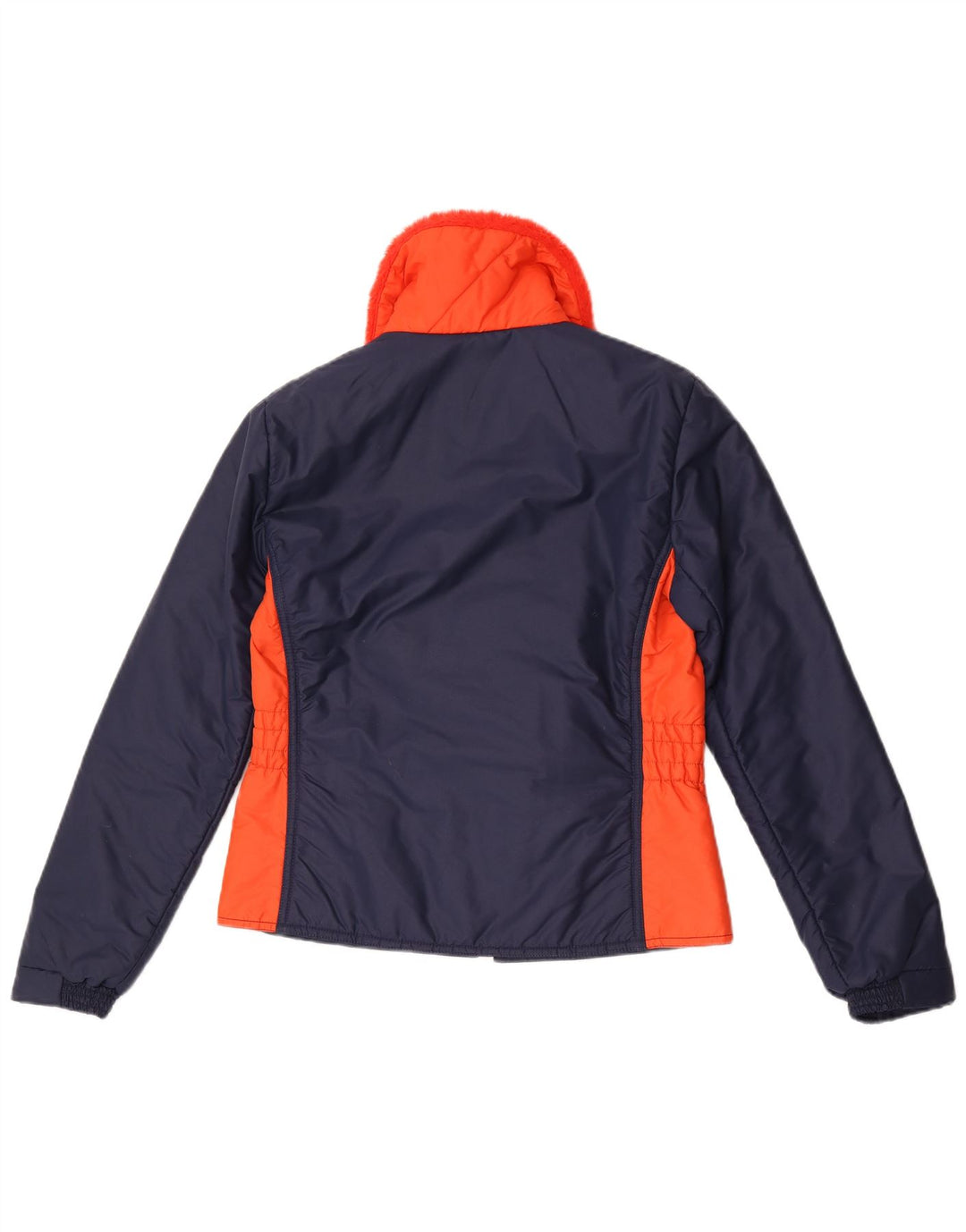 Vintage Womens Windbreaker Jacket IT 50 XL Navy Blue Colourblock Nylon