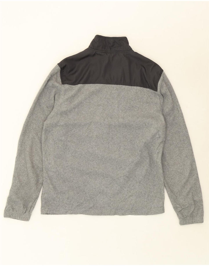 STARTER Mens Fleece Jacket UK 38/40 Medium Grey Colourblock Polyester Vintage Starter and Second-Hand Starter from Messina Hembry 