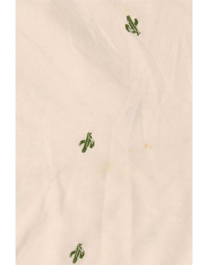 Marks & Spencer Womens Abstract Pattern Sweatshirt Jumper UK 16 Large White