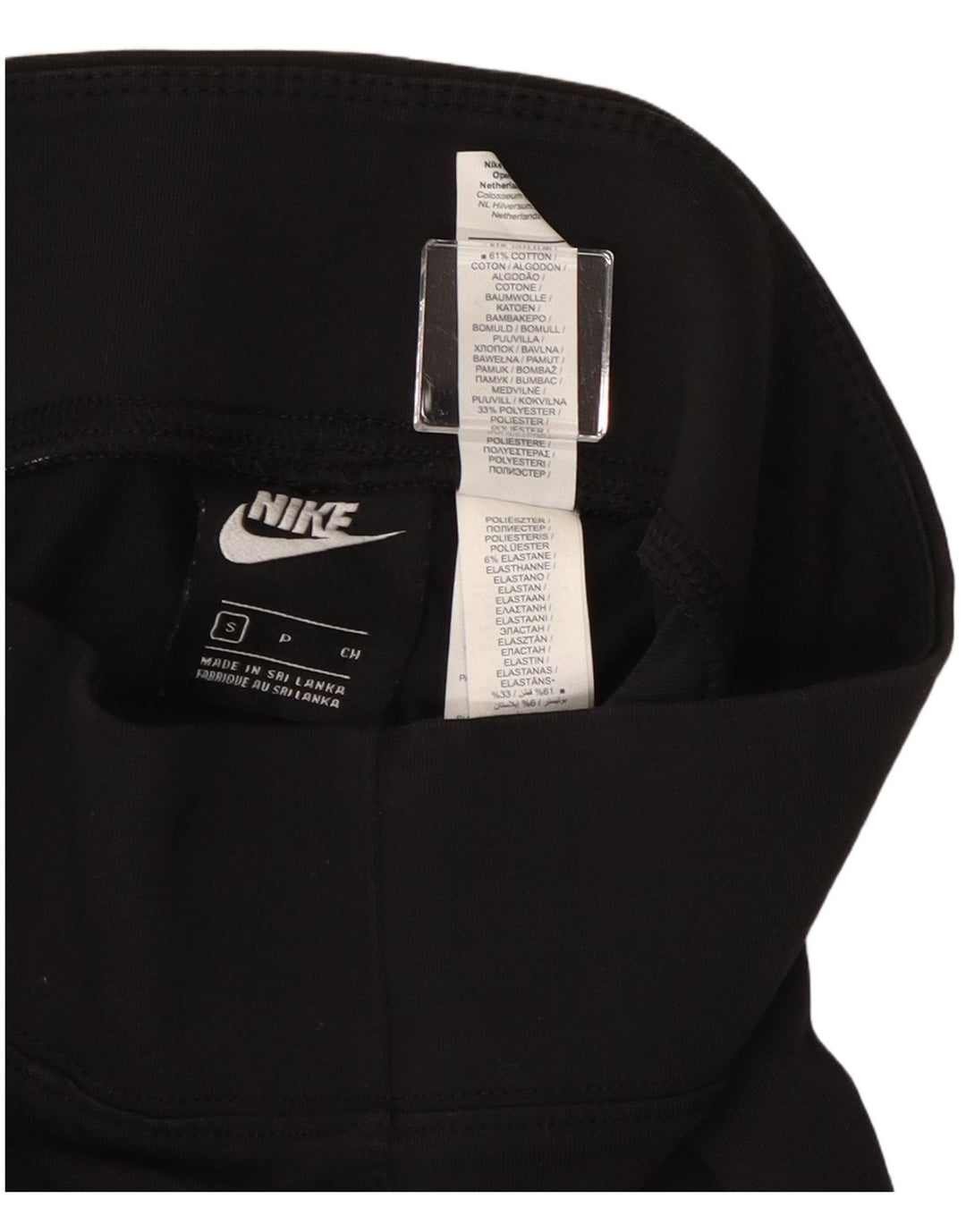 Nike Womens Crop Leggings UK 8 Small  Black Cotton
