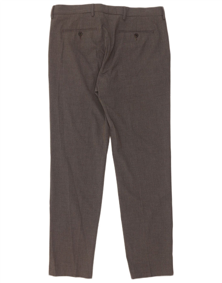 Marks & Spencer Mens Slim Suit Trousers W36 L33 Grey