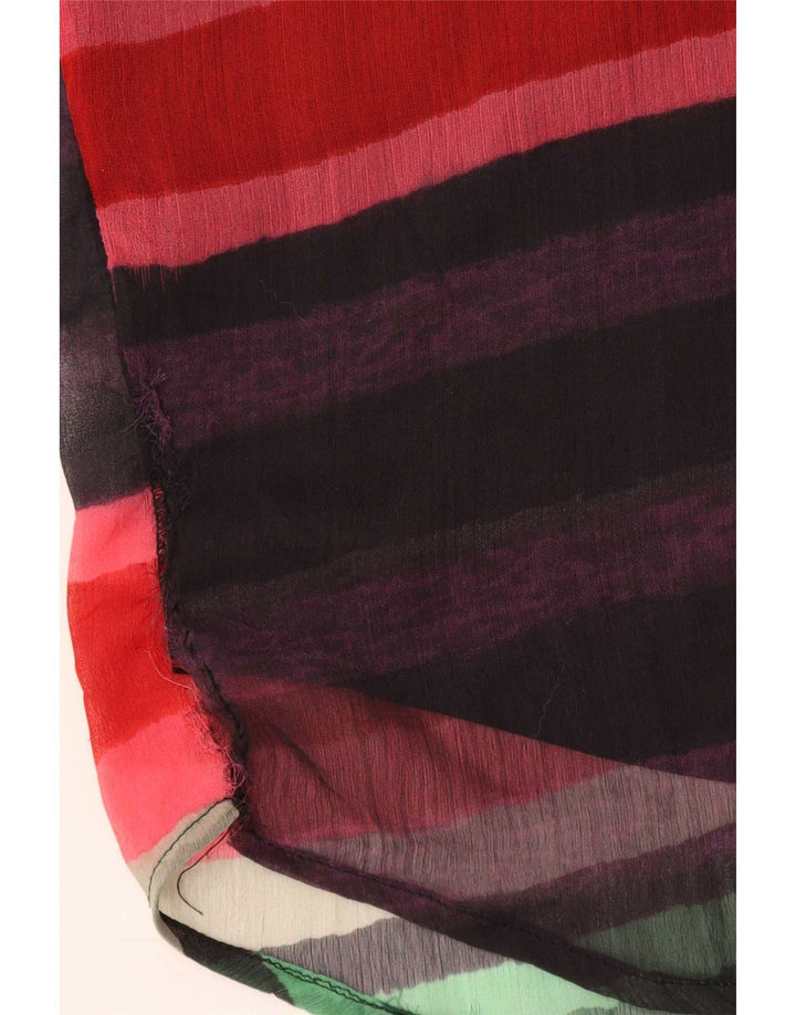 Desigual Womens Oversized Blouse Top UK 16 Large Multicoloured Striped