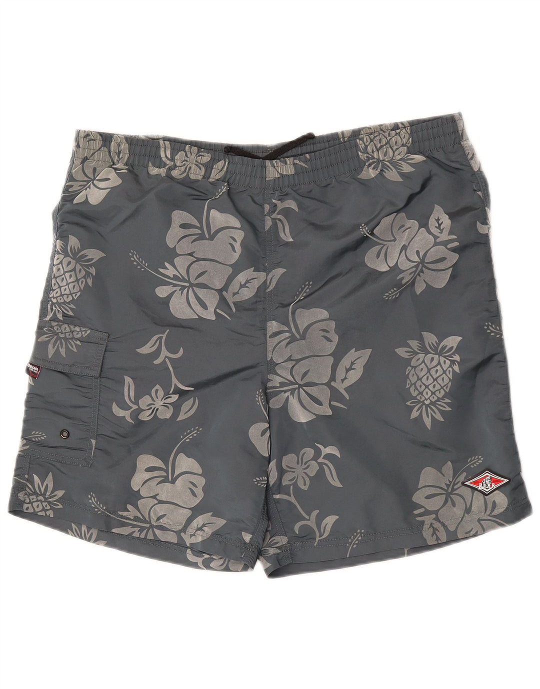Bear Mens Sport Shorts XL  Grey Floral Polyamide