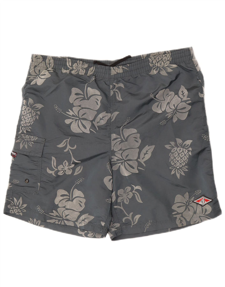 Bear Mens Sport Shorts XL  Grey Floral Polyamide