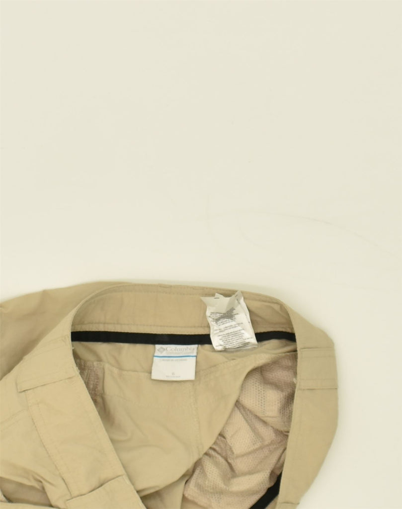 COLUMBIA Womens Cargo Trousers US 6 Medium W30 L27  Beige Nylon | Vintage Columbia | Thrift | Second-Hand Columbia | Used Clothing | Messina Hembry 