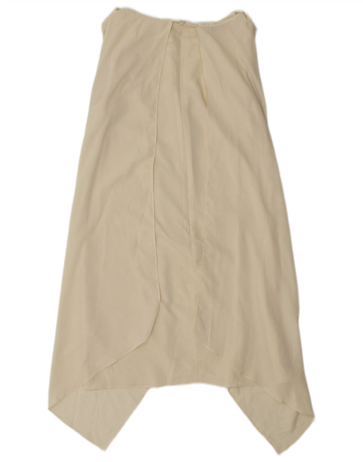 Topshop Womens Asymmetric Sleeveless Tunic Top UK 8 Small Off White