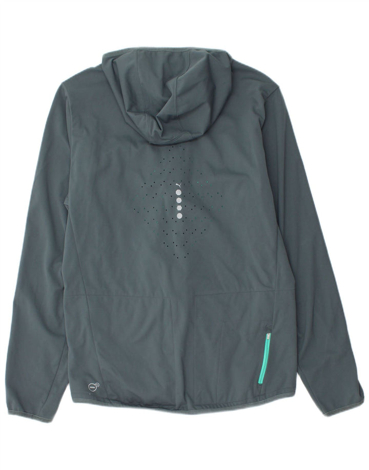 Puma Mens Hooded Tracksuit Top Jacket Medium Grey