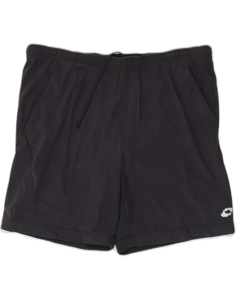 LOTTO Mens Sport Shorts XL Black Polyester | Vintage Lotto | Thrift | Second-Hand Lotto | Used Clothing | Messina Hembry 