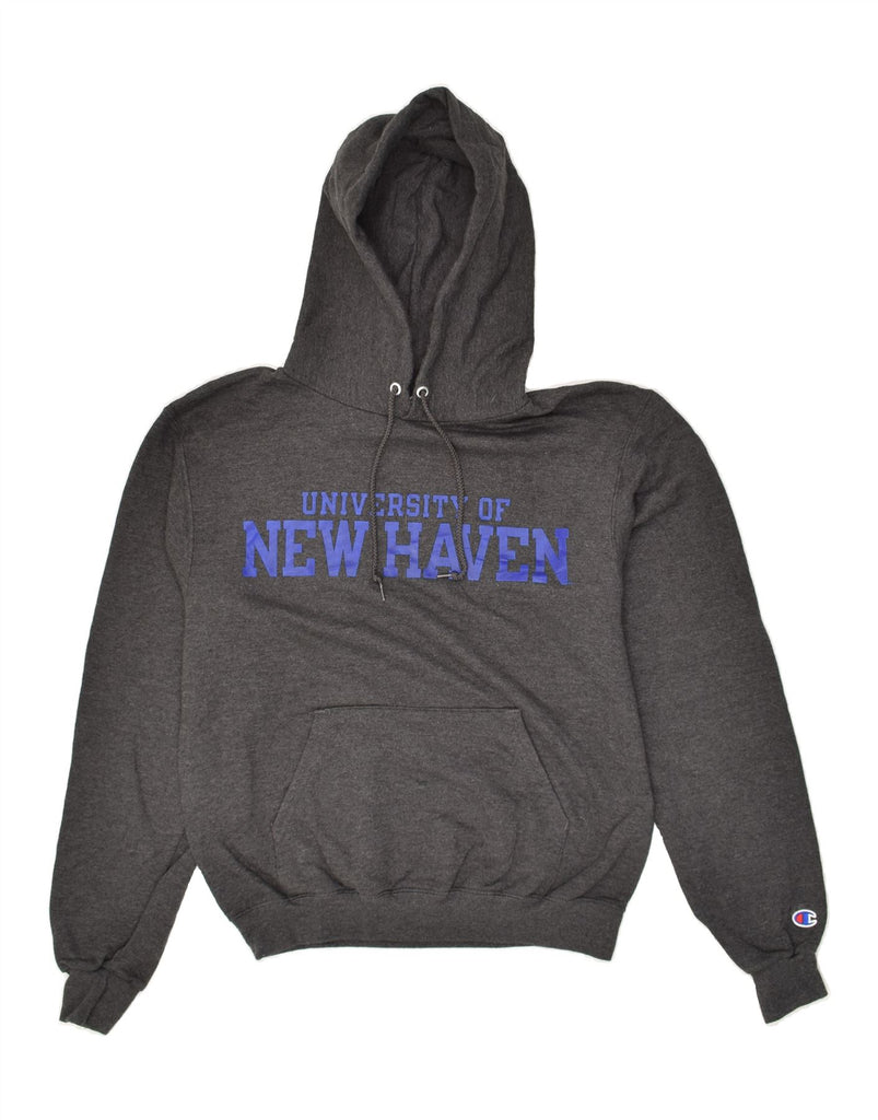 CHAMPION Mens New Haven Graphic Hoodie Jumper Small Grey Cotton | Vintage Champion | Thrift | Second-Hand Champion | Used Clothing | Messina Hembry 