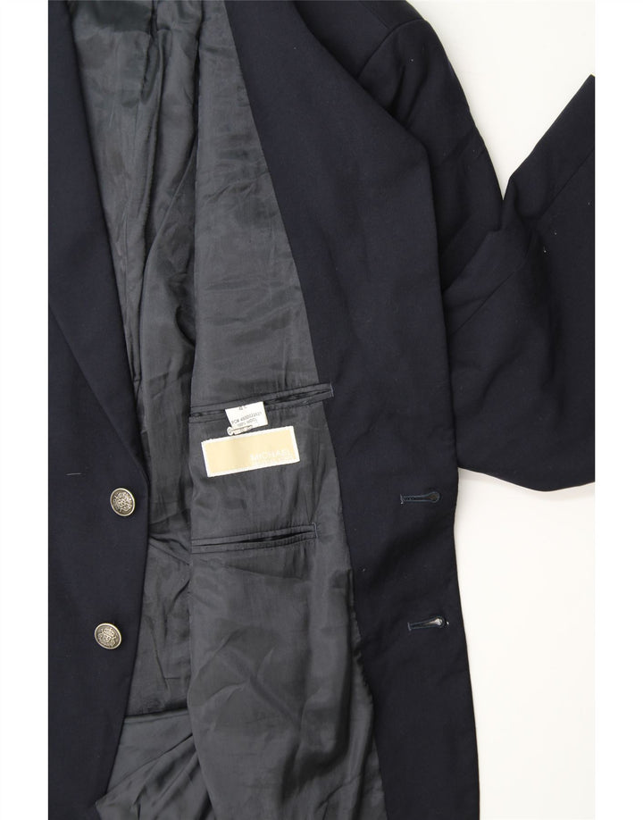 MICHAEL KORS Mens 2 Button Blazer Jacket UK 42 XL Navy Blue Wool Vintage Michael Kors and Second-Hand Michael Kors from Messina Hembry 