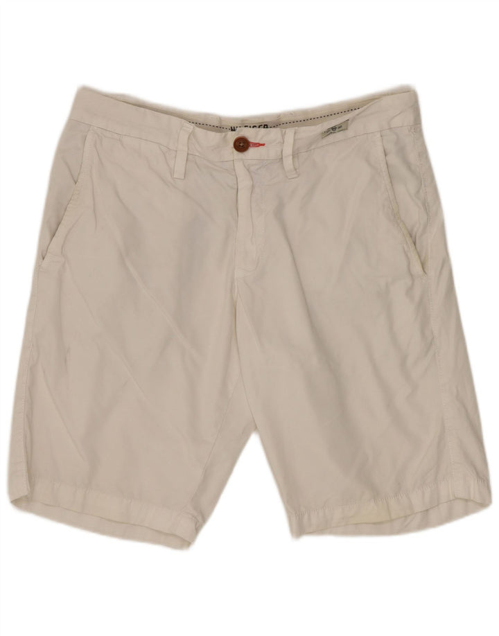 TOMMY HILFIGER Mens Brooklyn Chino Shorts W30 Medium White Cotton