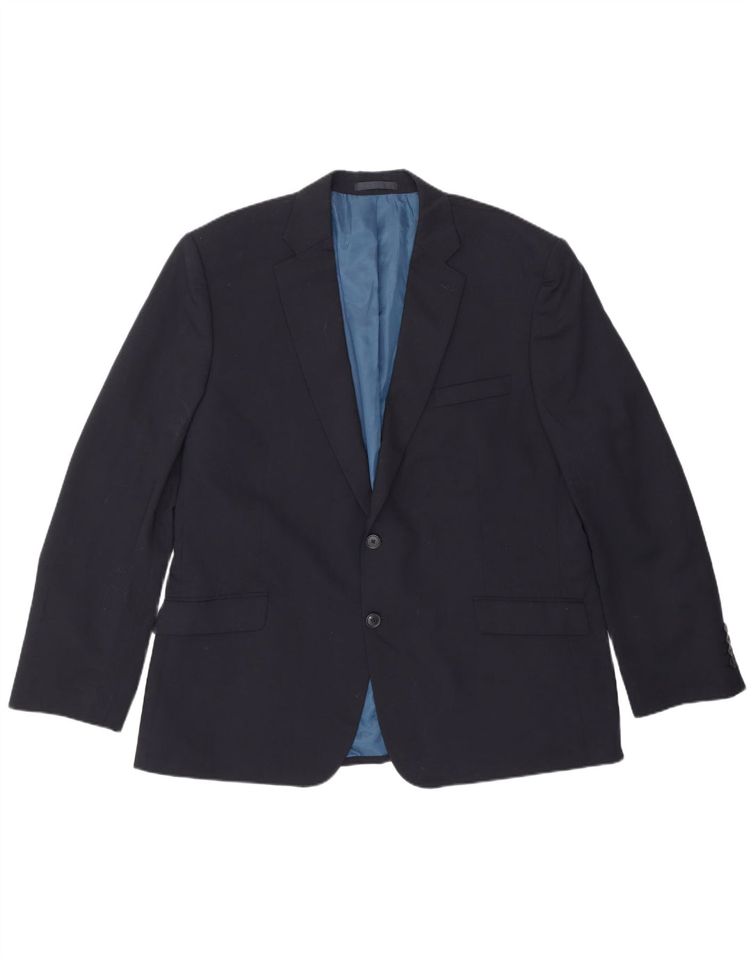 Marks & Spencer Mens 2 Button Blazer Jacket UK 38 Medium Navy Blue Classic