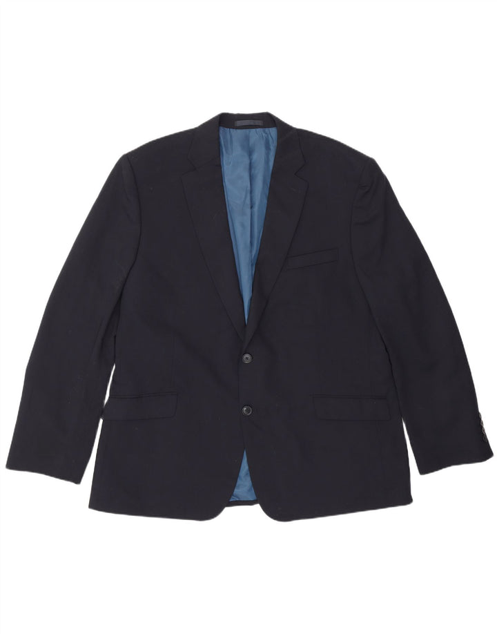 Marks & Spencer Mens 2 Button Blazer Jacket UK 38 Medium Navy Blue Classic