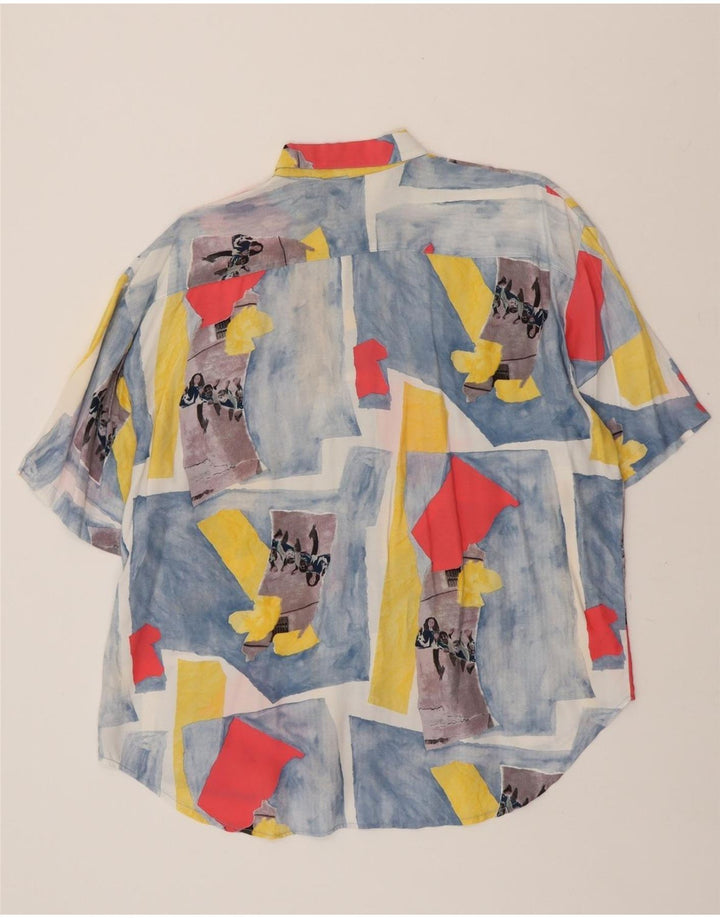 BONITA Womens Short Sleeve Shirt UK 20 2XL Multicoloured Patchwork Vintage Bonita and Second-Hand Bonita from Messina Hembry 